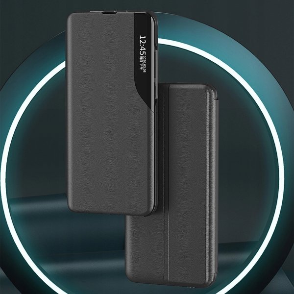 Eco Leather View Case θήκη για Samsung Galaxy S25+ με πτερύγιο στήριξης - μαύρο