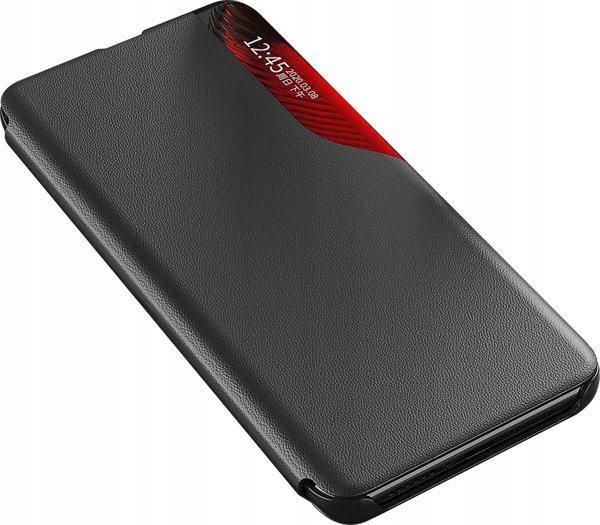 Eco Leather View Case θήκη για Samsung Galaxy S25+ με πτερύγιο στήριξης - μαύρο