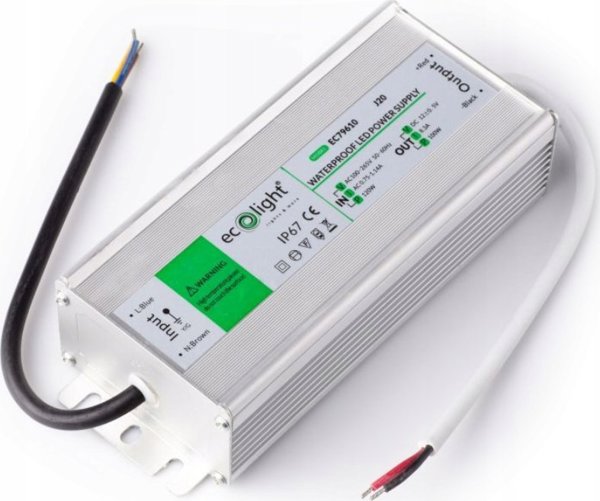 ECOLIGHT2 EC79610 Τροφοδοτικό LED 100W Στεγανό IP67 Λευκό