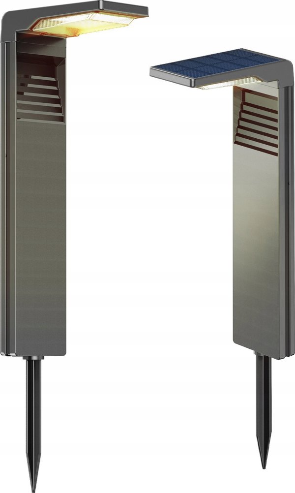 ECOLIGHT2 Ecolight SSO-2 EC20113 ηλιακός εξωτερικός στύλος κήπου 1x2W LED 4000K IP65 μαύρος