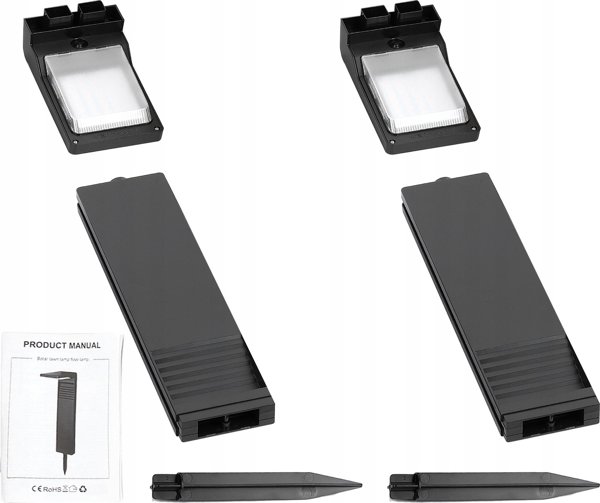 ECOLIGHT2 Ecolight SSO-2 EC20113 ηλιακός εξωτερικός στύλος κήπου 1x2W LED 4000K IP65 μαύρος