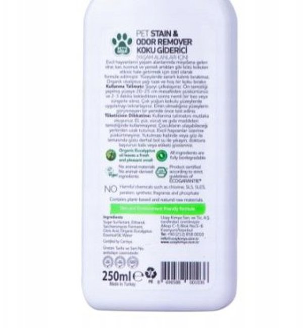 ECOGENIC Pets Green Spray για αφαίρεση οσμών και λεκέδων από ζώα, 250 ml