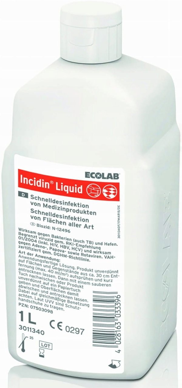 Ecolab Incidin Liquid Spray  Preparat do dezynfekcji  1 L
