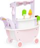 Ecotoys Ξύλινο καροτσάκι παγωτατζίδικου για παιδιά κατάστημα 12 τεμ