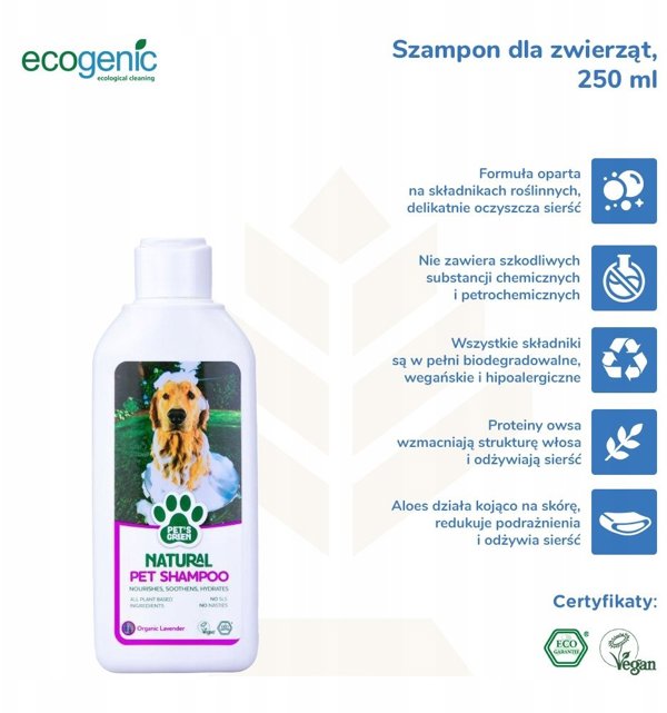ECOGENIC Pets Green Σαμπουάν για Κατοικίδια 250 ml