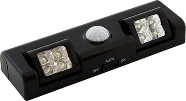 ECpower ZD26B LAMPKA 8 LED CZUJNIK RUCHU ZMIERZCHU CZARNA uniwersalny