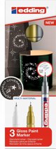 Edding Μαρκαδόρος Λαδιού E-780, 0.8mm, Μεταλλικά Χρώματα, Σετ 3 Τεμαχίων