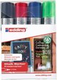 Edding Μαρκαδόρος Κιμωλίας e-4090, 4-15mm, Μίγμα Χρωμάτων, 4 Τεμάχια