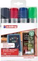 Edding Μαρκαδόρος Κιμωλίας e-4090, 4-15mm, Μίγμα Χρωμάτων, 4 Τεμάχια