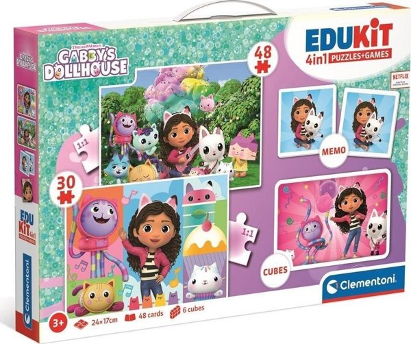 Clementoni Εκπαιδευτικό Σετ 4 σε 1 Gabby's Dollhouse - Παιχνίδι Μάθησης για Παιδιά