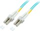 EFB EFB LWL Kabel Duplex Jumper LC-LC 50/125 OM3 10 Meter LSZH Halogenfrei aqua 2.0mm geprueft mit Messprotokoll