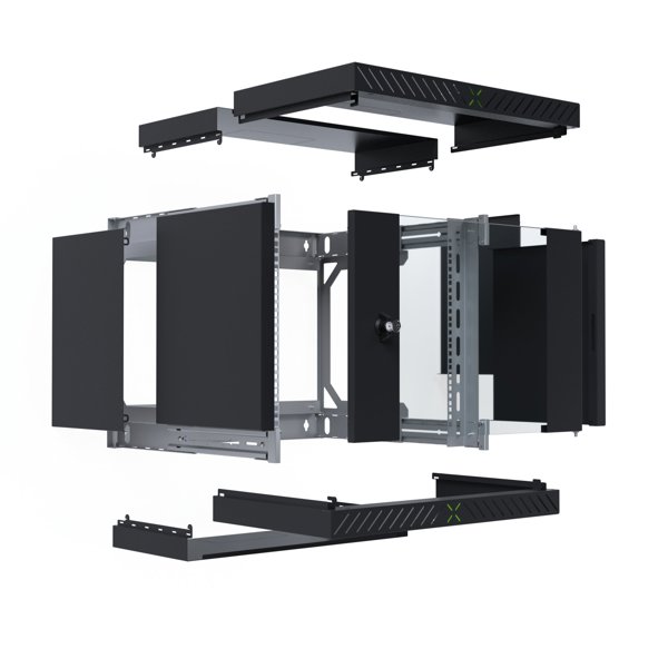 EFB Elektronik WGX-0906TS.G1 ράφι 9U, μαύρο, τοίχου