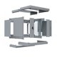 EFB 19" Wandgehäuse X-Rack mit Glastür 400-600mm 9HE grau