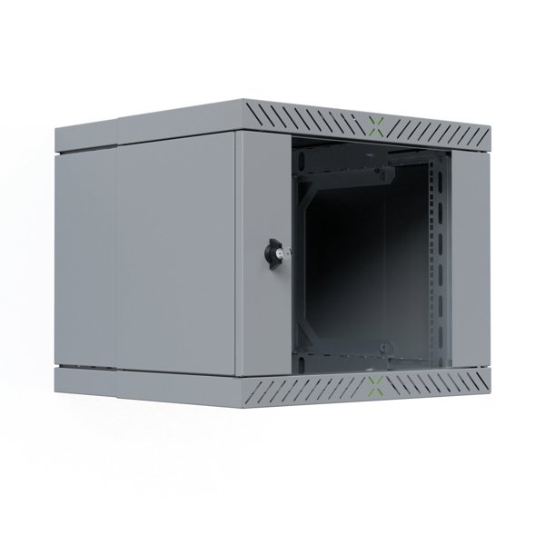 EFB 19" Wandgehäuse X-Rack mit Glastür 400-600mm 9HE grau