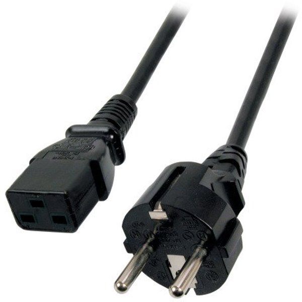 EFB EK511.1 kabel zasilajacy Czarny 1,8 m Wtyczka zasilajaca typu E+F C19 panel