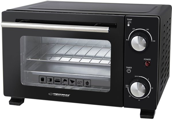 Esperanza Calzone EKO007N Μίνι Φούρνος 10L - Μαύρος