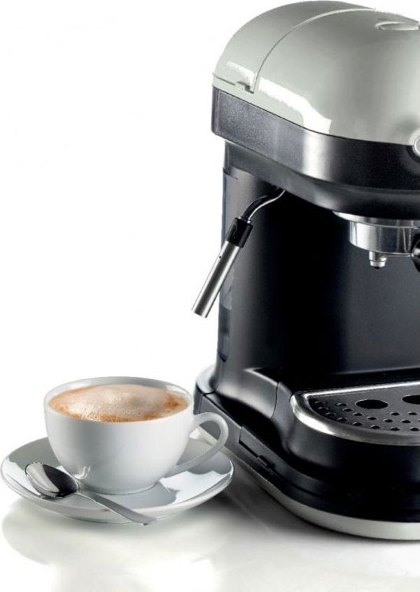 Ariete 1318/01 Espresso Moderna Μηχανή Espresso 1080W, 15 Bar με Μύλο Άλεσης, για Αλεσμένο Καφέ & E.S.E. Pads, Cream/Beige