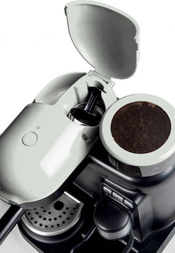 Ariete 1318/01 Espresso Moderna Μηχανή Espresso 1080W, 15 Bar με Μύλο Άλεσης, για Αλεσμένο Καφέ & E.S.E. Pads, Cream/Beige