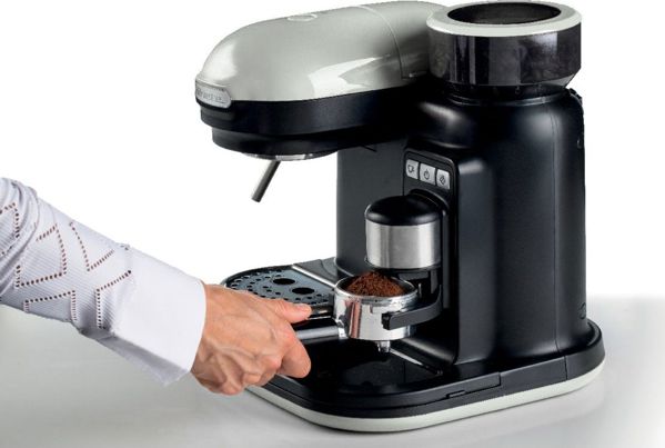 Ariete 1318/01 Espresso Moderna Μηχανή Espresso 1080W, 15 Bar με Μύλο Άλεσης, για Αλεσμένο Καφέ & E.S.E. Pads, Cream/Beige
