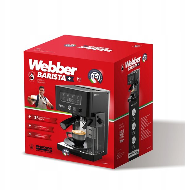 Ημιαυτόματη Καφετιέρα Espresso Webber 15 Bar M5
