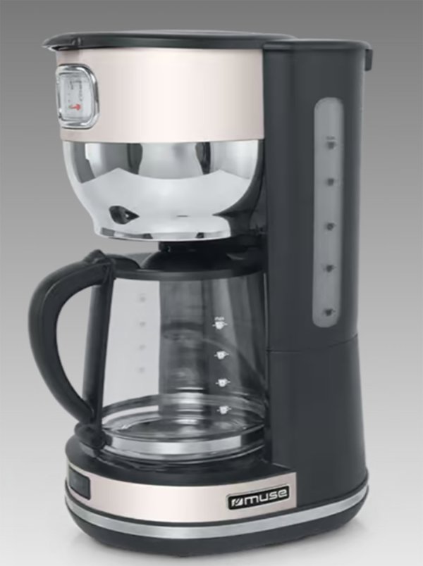 Καφετιέρα Φίλτρου Muse MS-220SC 1000W - Μαύρο/Inox