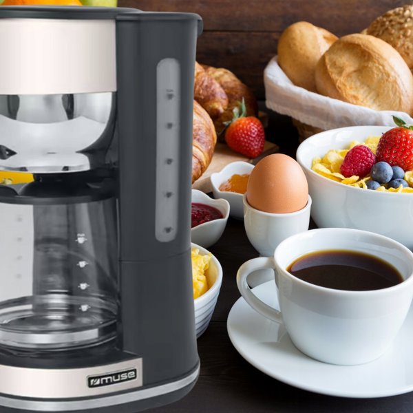 Καφετιέρα Φίλτρου Muse MS-220SC 1000W - Μαύρο/Inox
