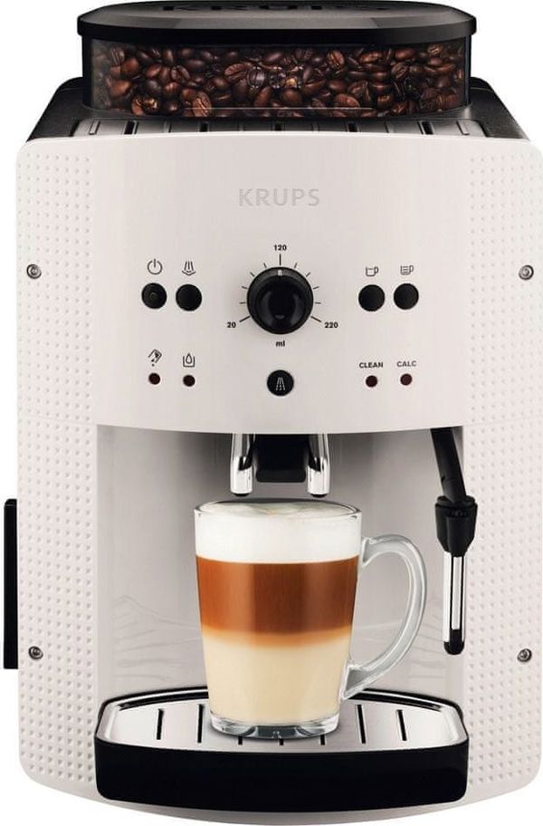 Krups Essential EA8105 Αυτόματη Μηχανή Εσπρέσο, Ρύθμιση Έντασης & Ποσότητας Καφέ, Λευκό