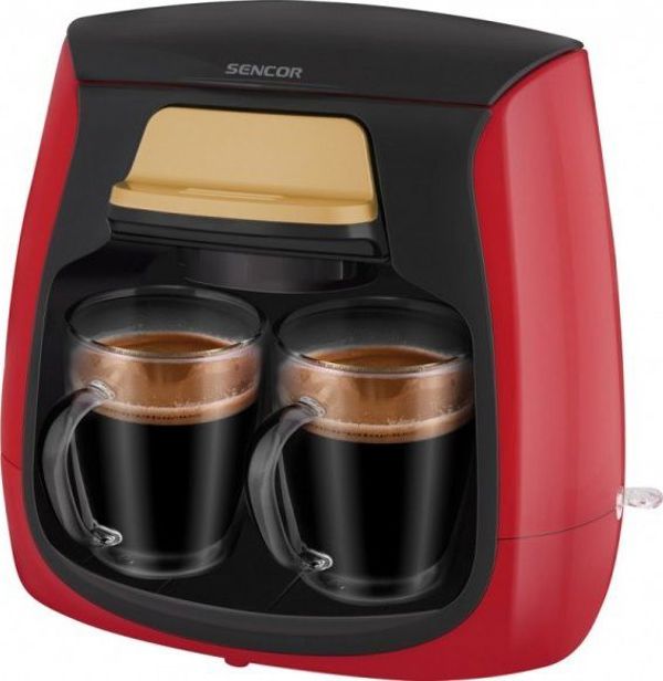 Sencor SCE 2101RD Καφετιέρα Φίλτρου 0.3L με 2 Κούπες, Κόκκινη