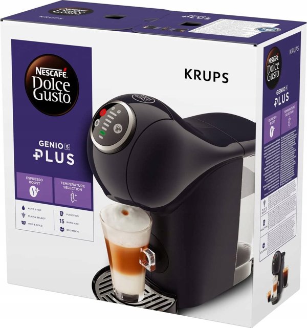 Krups Dolce Gusto Genio S+ KP3408 Μηχανή Καφέ με Κάψουλες Μαύρη