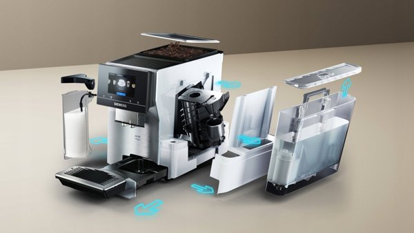 Siemens EQ700 TQ715R03 Μηχανή Καφέ Bean to Cup, Ασημί