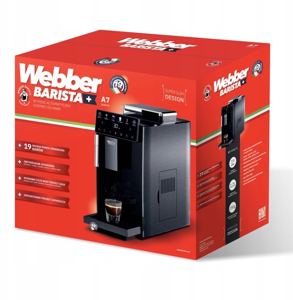 Αυτόματος εσπρέσο καφετιέρας 19 Bar Webber A7 Veneto