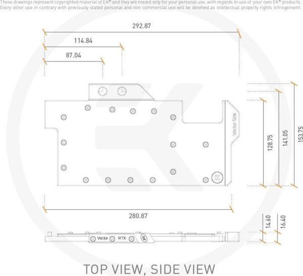 EKWB Quantum Vector Strix RTX 3070 D-RGB Water Block για Κάρτες Γραφικών, Μαύρο - 3831109832448