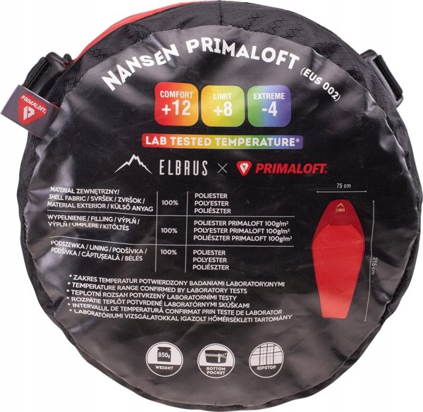 Υπνόσακος Elbrus Nansen Eco-Premium με Γέμισμα PrimaLoft - Οικολογικός, Universal Μέγεθος