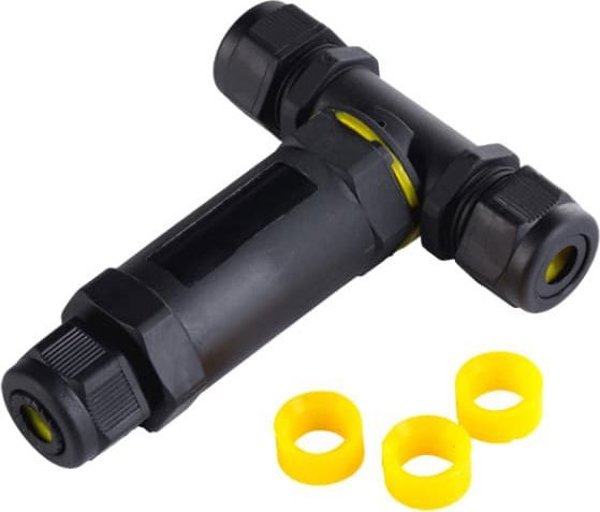 Elcan Mufa kablowa rozgalezna skrecana typu T 3x2,5 dluga IP68 MKT-3B-D