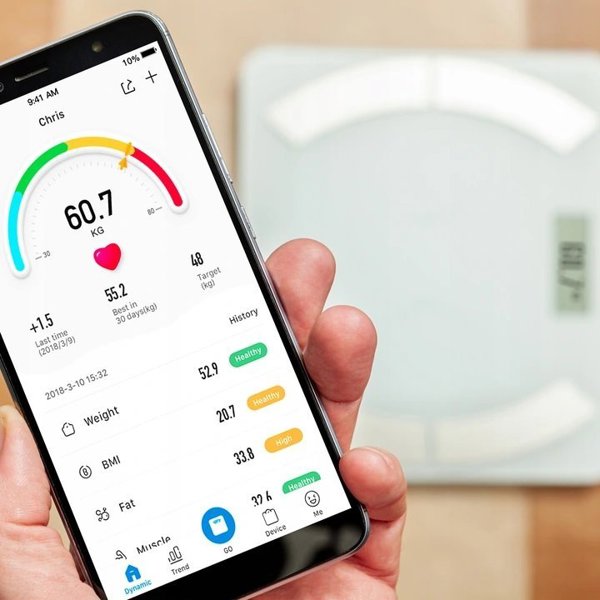 Eldom Inteligentna waga lazienkowa bluetooth Eldom TWO500 biala