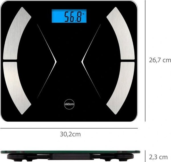 Eldom Inteligentna waga lazienkowa bluetooth Eldom TWO500 biala