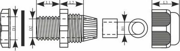 Elektro-Plast PG-13,5 Dlawica kablowa 6-12mm IP68 dlawik kablowy 34.13 E-P 2848