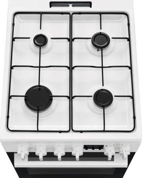Electrolux LKK560232W Ελεύθερη Κουζίνα Υγραερίου με Ηλεκτρικό Φούρνο, Λευκή