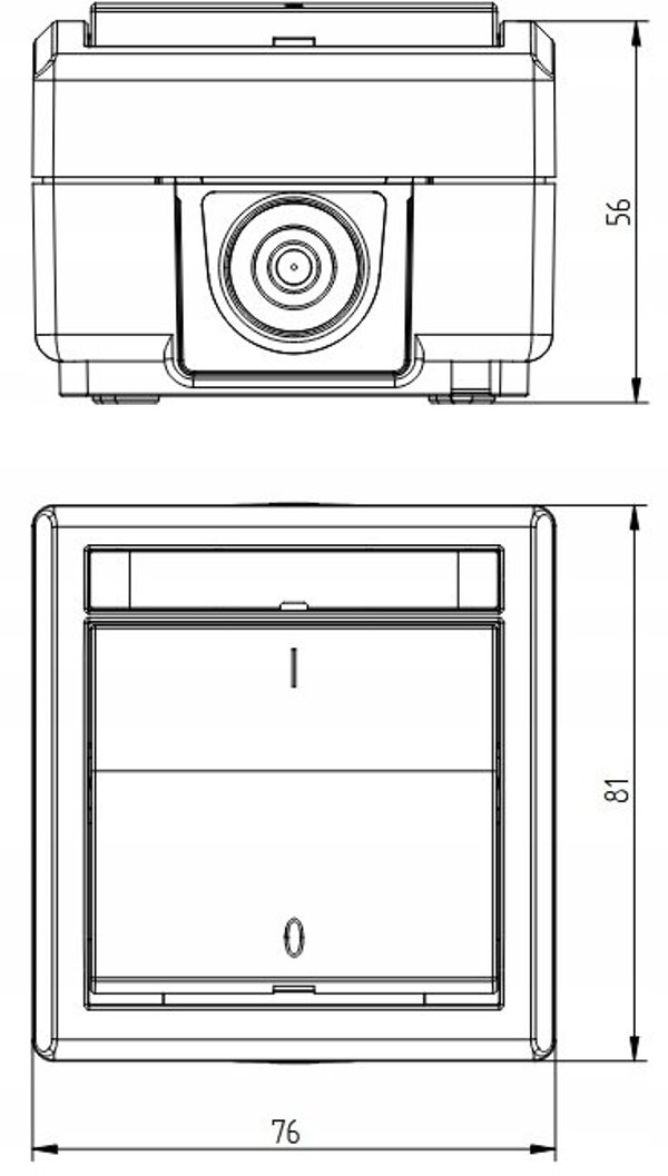 ELEKTROPLAST AQUANT 2K łącznik natynkowy 2-biegunowy IP55 szary 5003-10