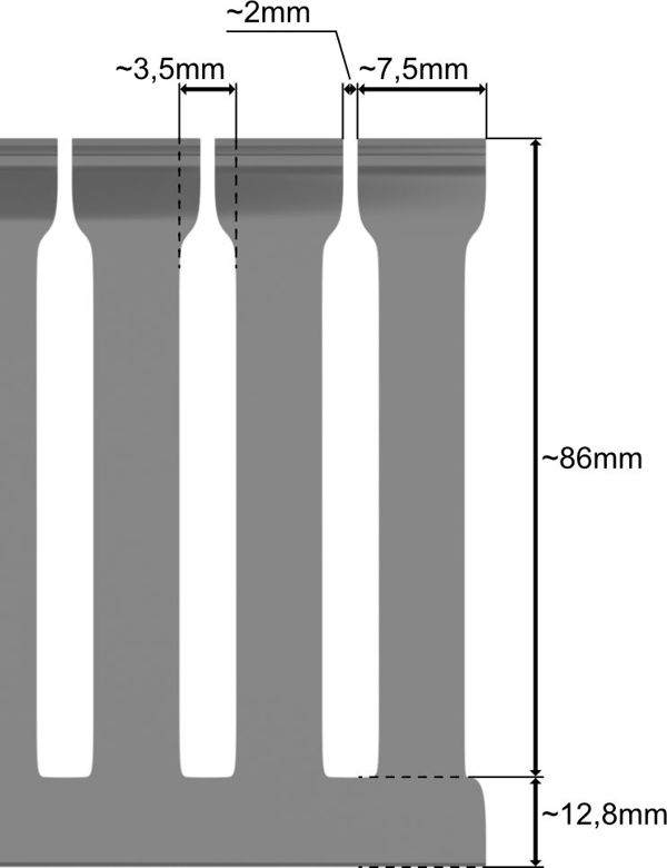 Elettrocanali Korytko grzebieniowe 40x100 EC 8827