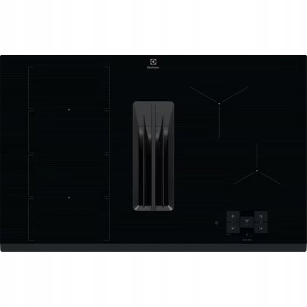 Electrolux 900 XT SensePro  platums 80 cm  melna - Iebuvejama indukcijas plits virsma ar tvaika nosuceju ECC8549 (7333394106915)