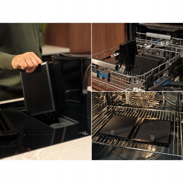 Electrolux 900 XT SensePro  platums 80 cm  melna - Iebuvejama indukcijas plits virsma ar tvaika nosuceju ECC8549 (7333394106915)