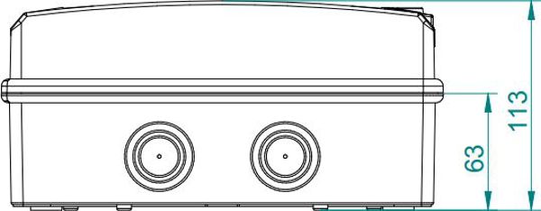 Elektro-Plast Πίνακας Διανομής EP-LUX PLUS RN 1/9, Ερμητικός, IP55, με Διαφανή Πόρτα & Μπάρες N+PE, Γκρι (1961-01)