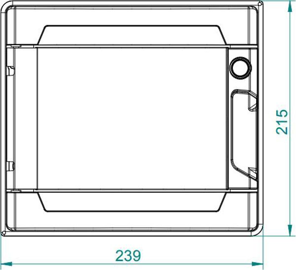 Elektro-Plast Πίνακας Διανομής EP-LUX PLUS RN 1/9, Ερμητικός, IP55, με Διαφανή Πόρτα & Μπάρες N+PE, Γκρι (1961-01)