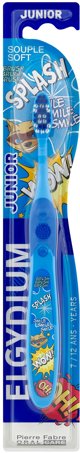 Elgydium, Junior Splash, Toothbrush, Blue Unisex