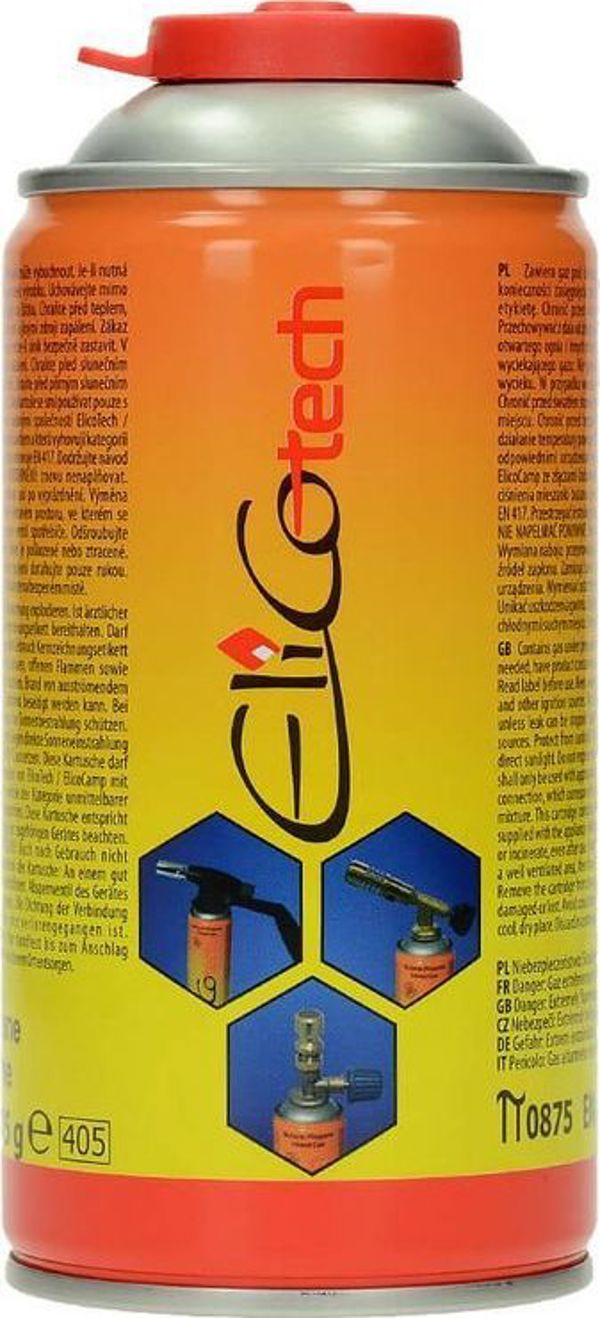 ElicoCamp Φυσίγγιο Αερίου με Σπείρωμα 300ml - Μείγμα Προπανίου-Βουτανίου για Κάμπινγκ και Εργασίες