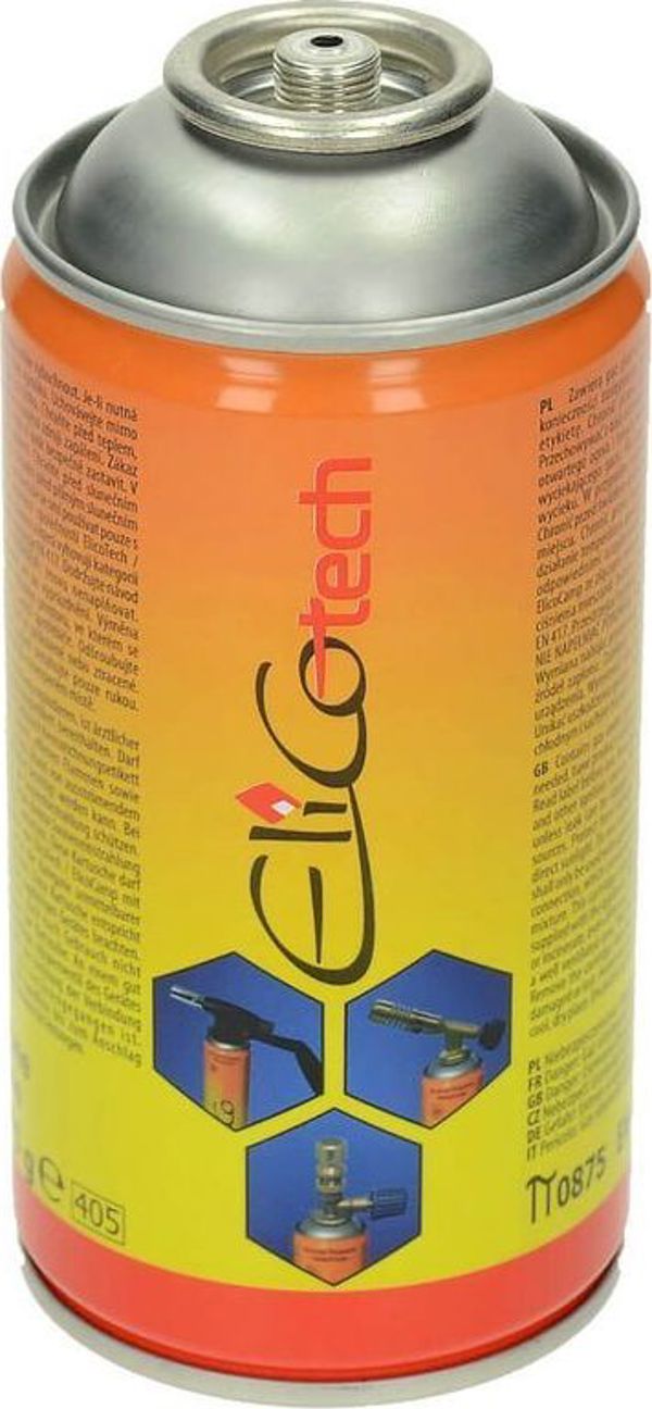 ElicoCamp Φυσίγγιο Αερίου με Σπείρωμα 300ml - Μείγμα Προπανίου-Βουτανίου για Κάμπινγκ και Εργασίες