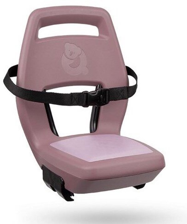 Παιδικό κάθισμα ποδηλάτου Elibas QIBBEL JUNIOR 6+ Plum Rose (ροζ/ροζ), για τοποθέτηση σε σχάρα, μέγιστο φορτίο 35 kg