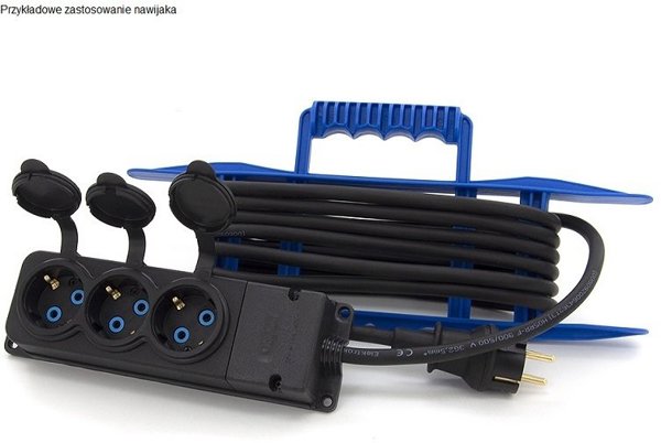 ELS Elektrotechnika Χειροκίνητος περιέλιξης για καλώδιο, φορητός, μπλε CW-BL