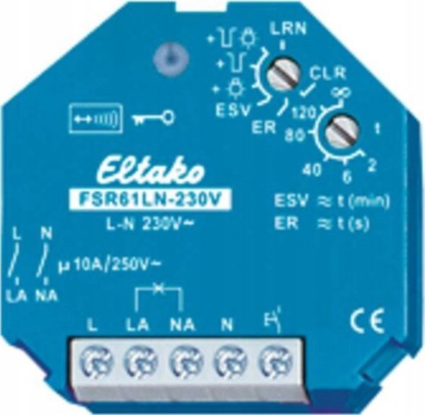 ELTAKO Eltako FSR61LN-230V Ασύρματος ενεργοποιητής εντοιχισμού Ισχύς μεταγωγής (μέγ.) 2000 W Μέγιστη εμβέλεια (σε ανοιχτό πεδίο) 30 m (30200331)